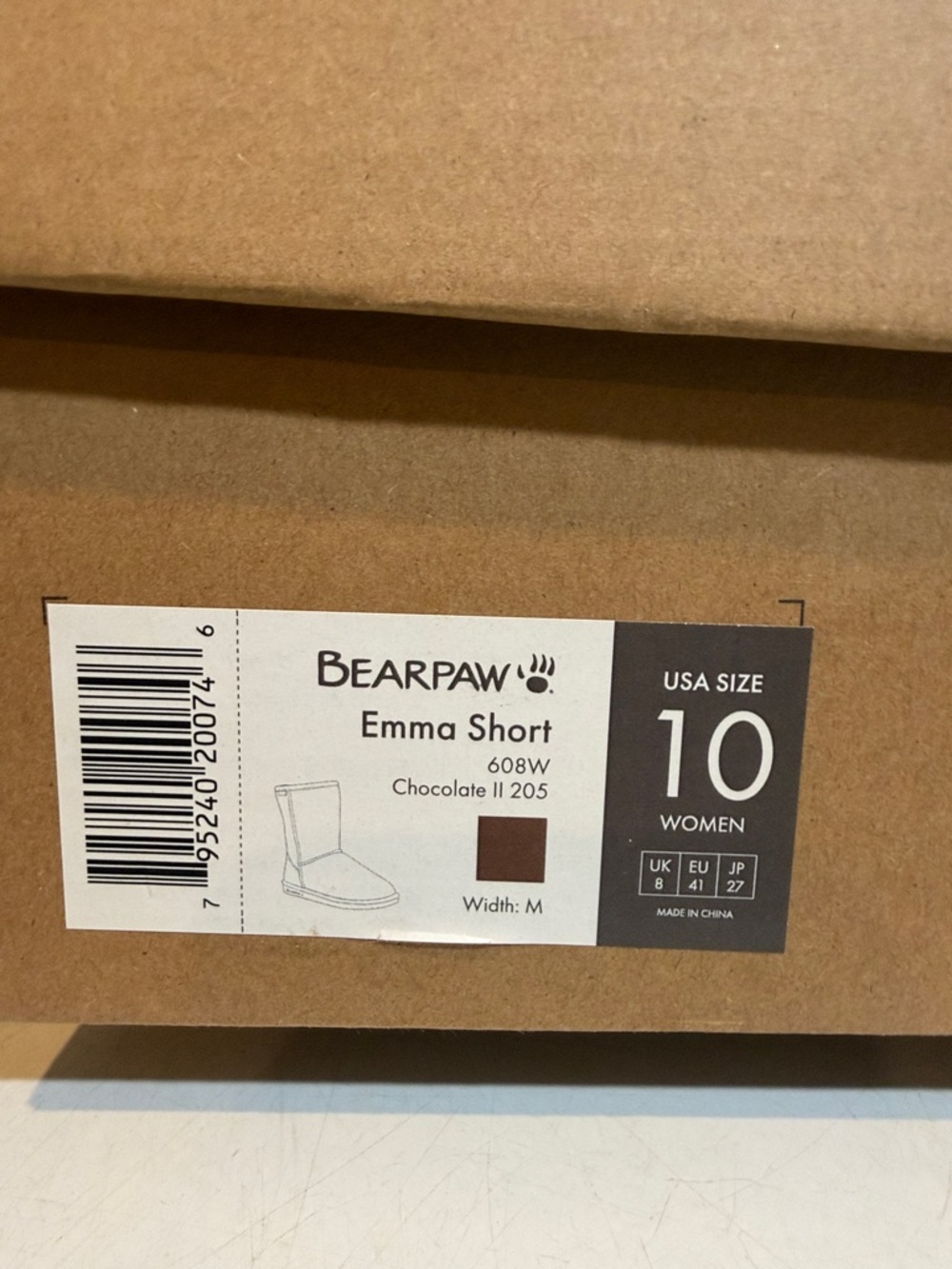 BearPaw Women's Emma Short chocolate 608W BNIB!! - Picture 9 of 9